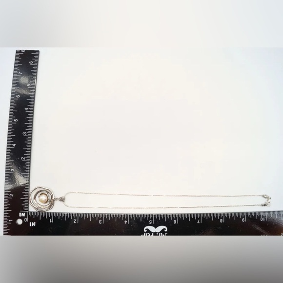 Vintage Pearl Israel 925 Sterling Silver Necklace 18in - Picture 10 of 11